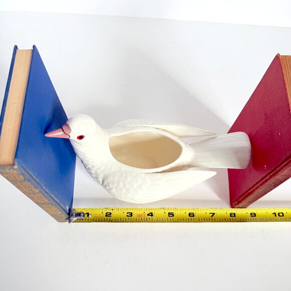 Vintage 80s White Dove Planter Dish by Ceramica de Cuernavaca Mexico - Picture 13 of 15